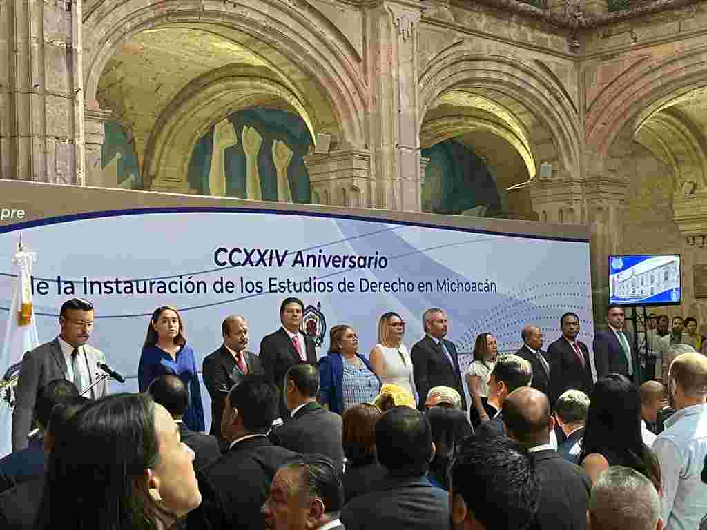 Celebran el CCXXIV Aniversario de la Instauración de Los Estudios de Derecho en Michoacán
