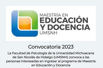Ofrece UMSNH Maestría en Educación y Docencia para profesoras y profesores de Licenciatura y Bachillerato
