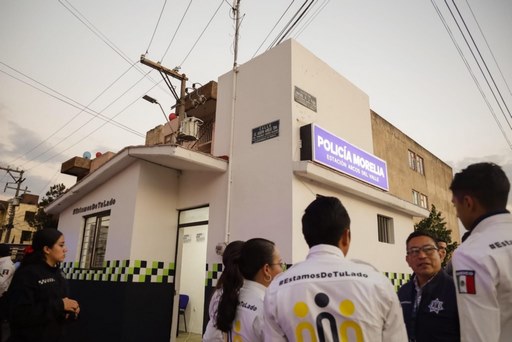 Reactiva y entrega Policía Morelia casetas de vigilancia en colonias