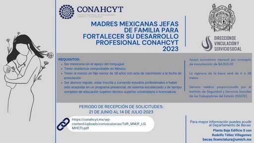 Terminará periodo de solicitud para becas para alumnas madres de familia de la UMSNH