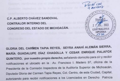Denuncian diputados a Vanesa López Carrillo ante Contraloría Interna por supuesto abuso de funciones