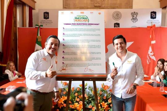 Firman diputados de Movimiento Ciudadano agenda por derechos de las michoacanas