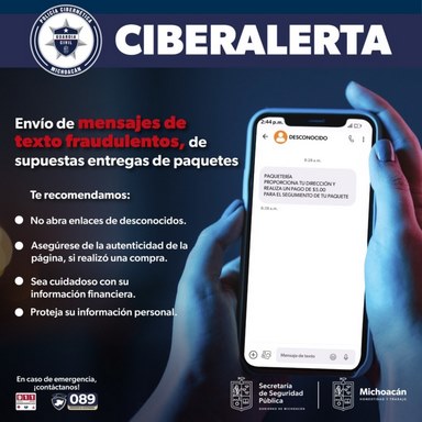 Policía cibernética advierte sobre “smishing”, estafa por mensajes de texto