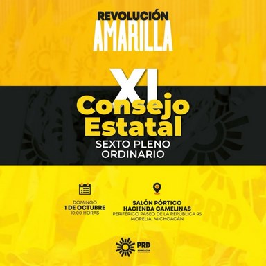 Se prepara PRD para el Sexto pleno ordinario del XI Consejo Estatal