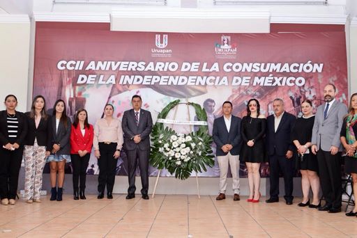 Nacho Campos encabeza ceremonia por el 202 aniversario de la Consumación de la Independencia