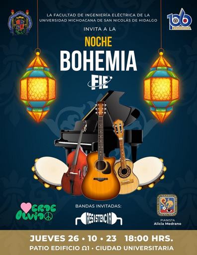 FIE realizará hoy “Noche Bohemia”; todas y todos están invitados