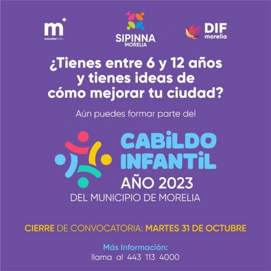 Hoy último día para participar en la Convocatoria del Cabildo Infantil 2023