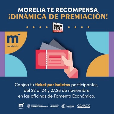 Inicia SEFECO canje de boletos de la dinámica “Morelia te Recompensa”