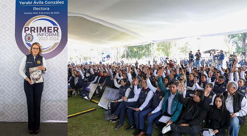 En la Universidad Michoacana nada nos detiene, afirma rectora en su Primer Informe
