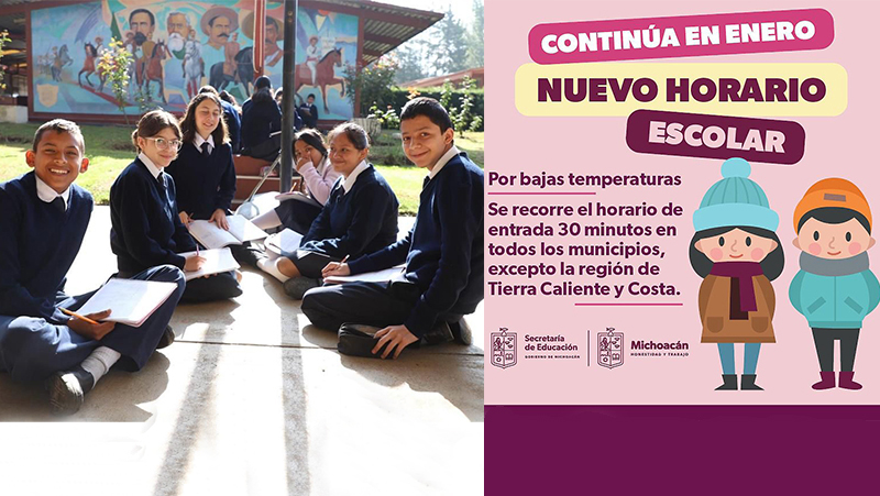 Escuelas de Michoacán regresarán a clases con horario de invierno; entrarán a las 8:30 horas: SEE