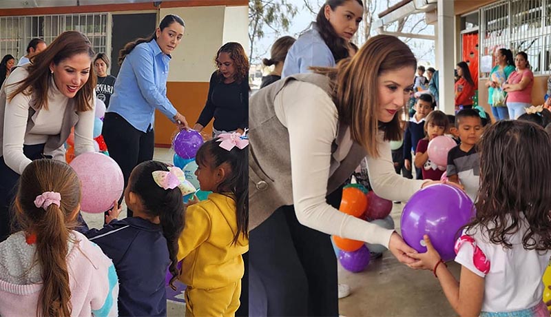 Entrega diputada Ivonne Pantoja equipo deportivo y pintura a Jardín de niños “Blanca Silva López”