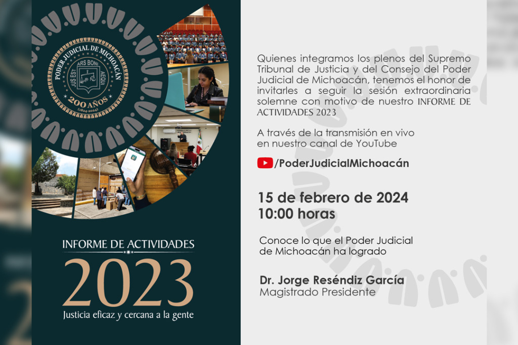 Jorge Reséndiz García presentará las acciones que hicieron posible una justicia eficaz y cercana a la gente en 2023