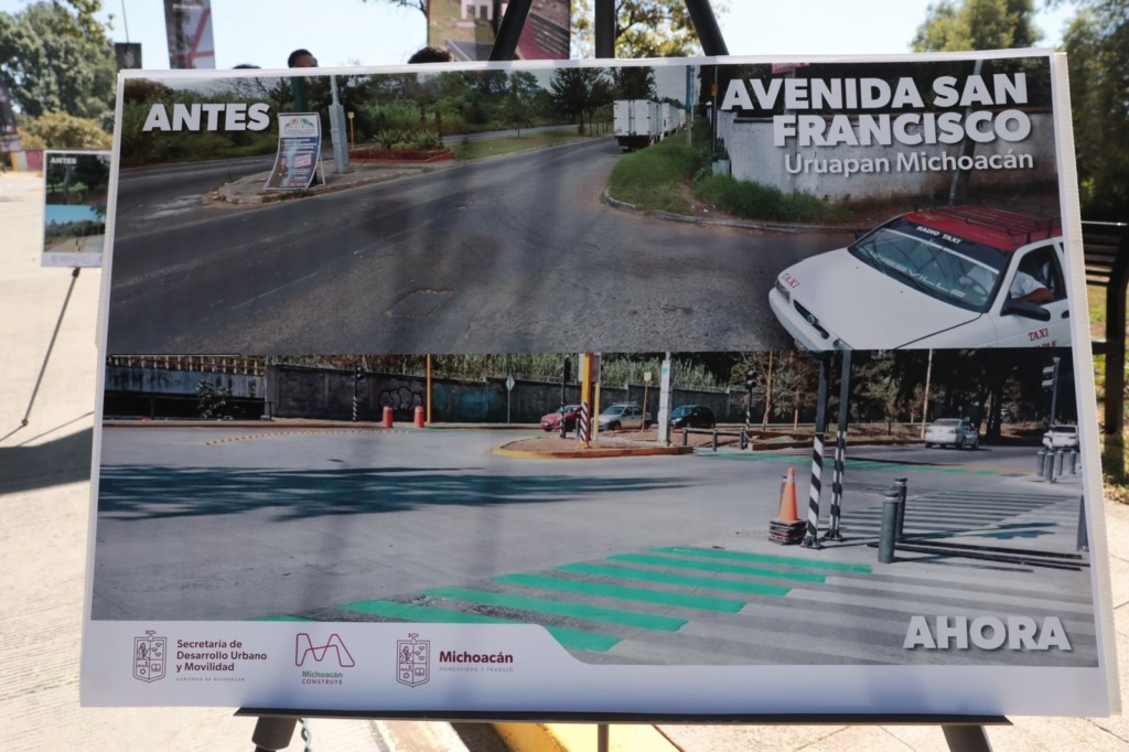 Uruapan se fortalece con infraestructura; inaugura Bedolla avenida San Francisco