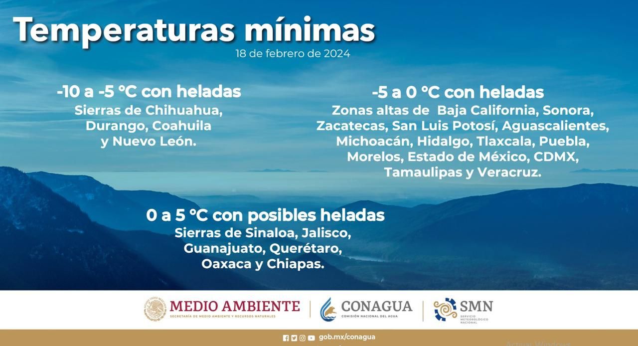 Advierte PC posible caída de nieve o agua nieve en zonas serranas de Michoacán