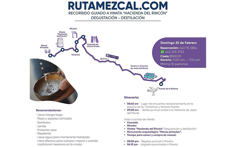 Gobierno de Morelia invita al Recorrido Ruta Mezcal