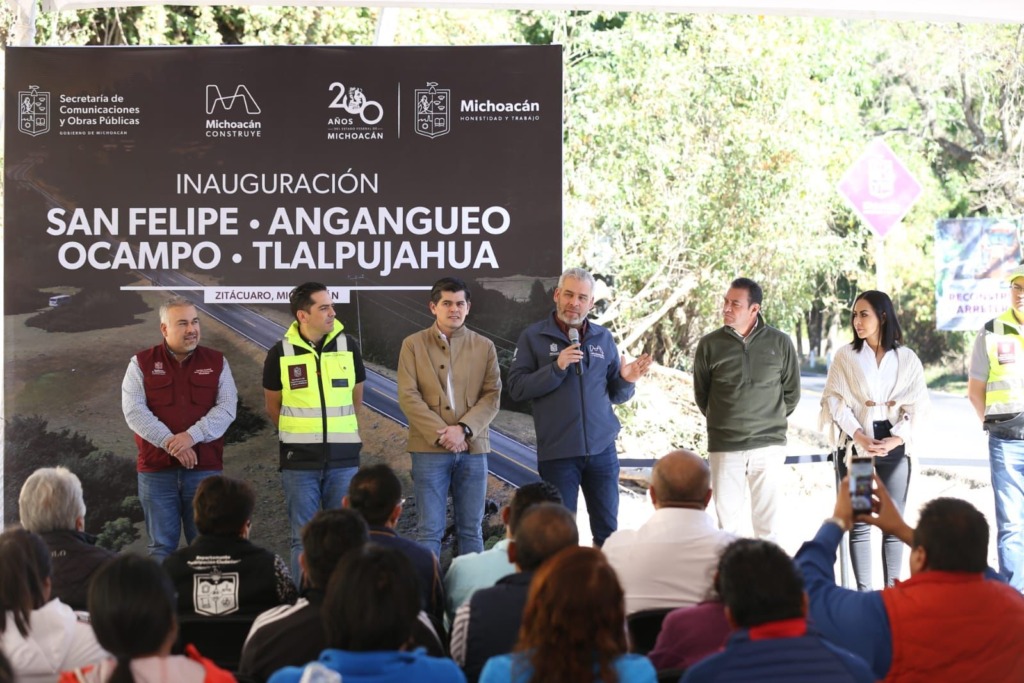 Inaugura Bedolla tramo carretero que impulsa al sector productivo y turístico del Oriente michoacano