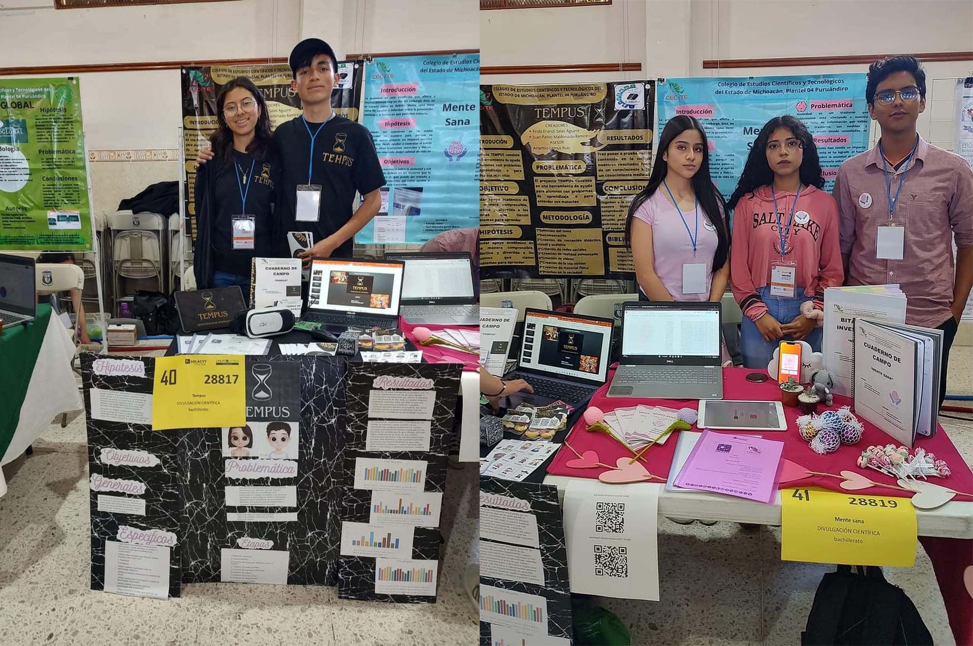 Estudiantes del Cecytem ganan dos oros con proyectos de ciencia