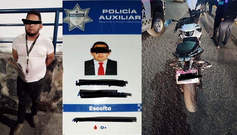 Detienen a Policía Auxiliar por asalto a particulares; utilizó su arma de cargo