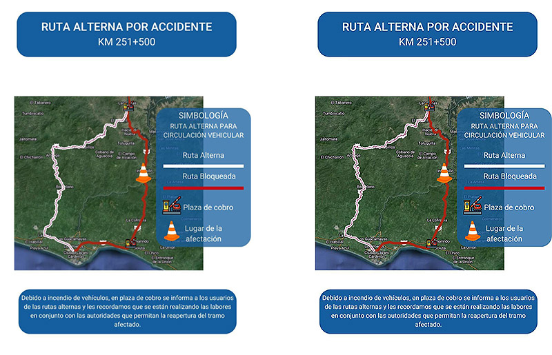 Continúan labores de atención y limpieza en la autopista Siglo XXI