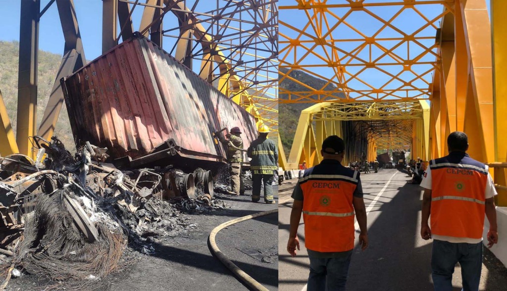 Sin daño estructural, puente de la Siglo XXI; apuran trabajos para reabrir circulación: PC