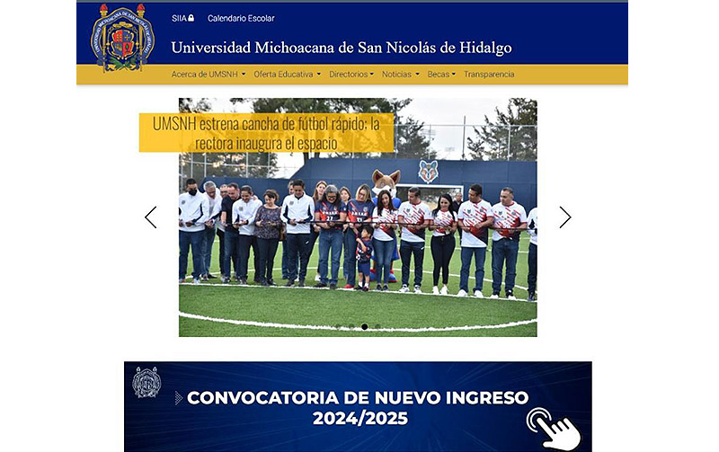Abierta la convocatoria de nuevo ingreso de la UMSNH