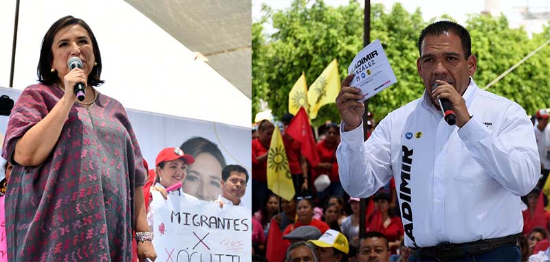 Arropan ciudadanos a Xóchitl Gálvez y Bladimir González en Tarímbaro