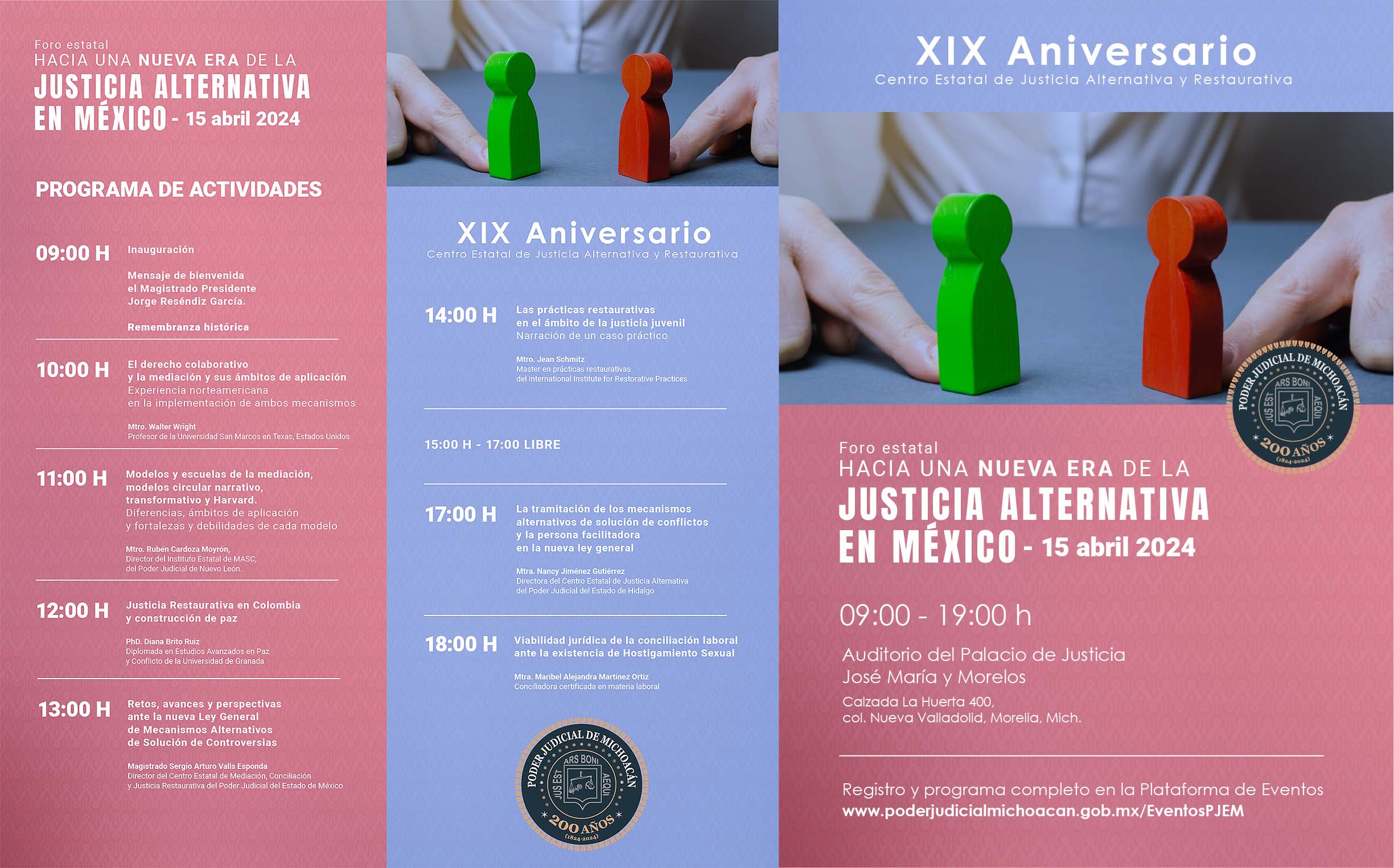 Con foro sobre justicia alternativa conmemora XIX Aniversario del CEJAR el Poder Judicial