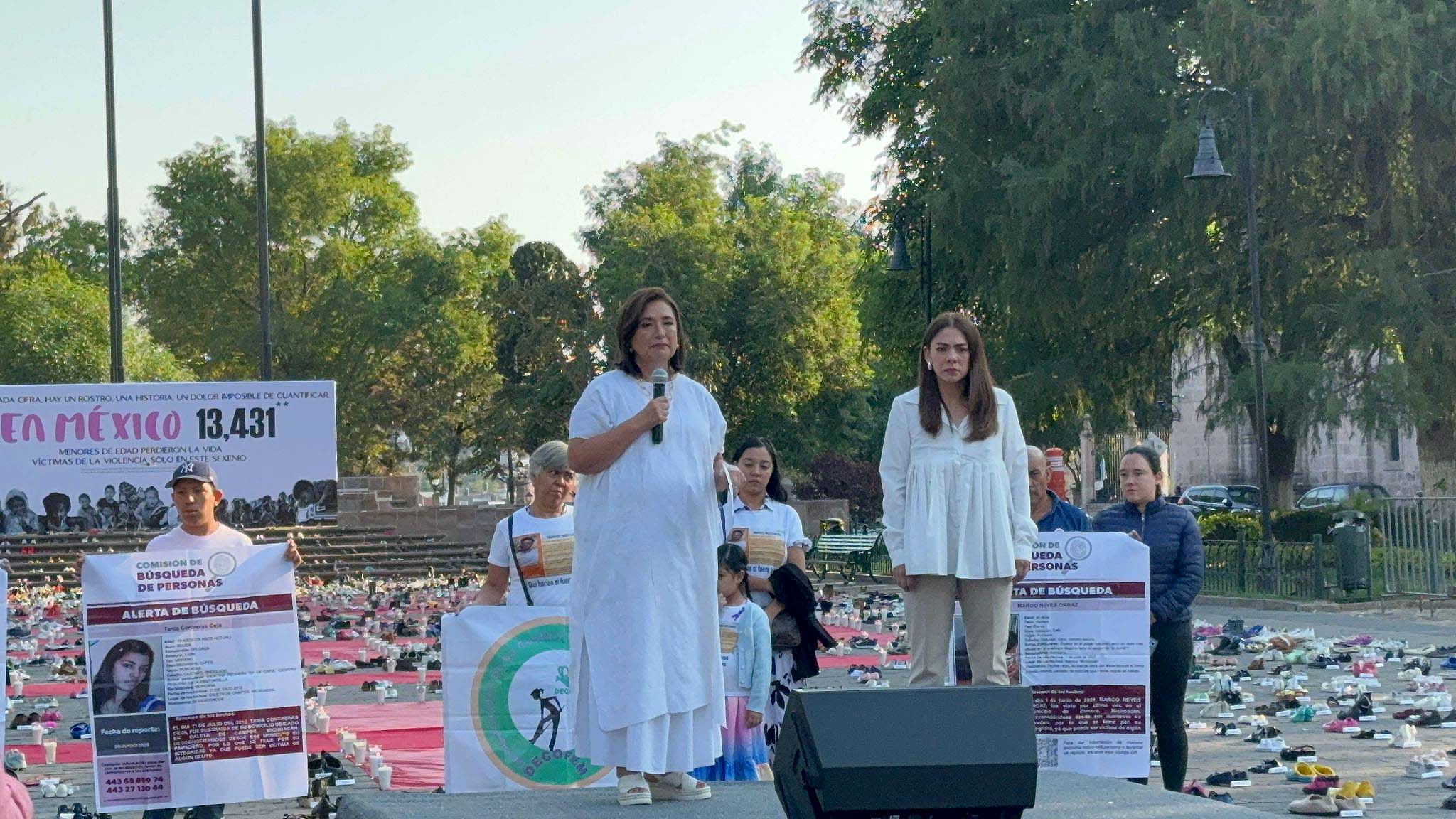 Luchará Xóchitl Gálvez por los derechos de las infancias y justicia para familiares de los desaparecidos