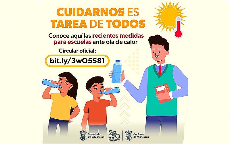 Por calor, SEE monitorea 10 municipios para prevenir afectaciones a estudiantes