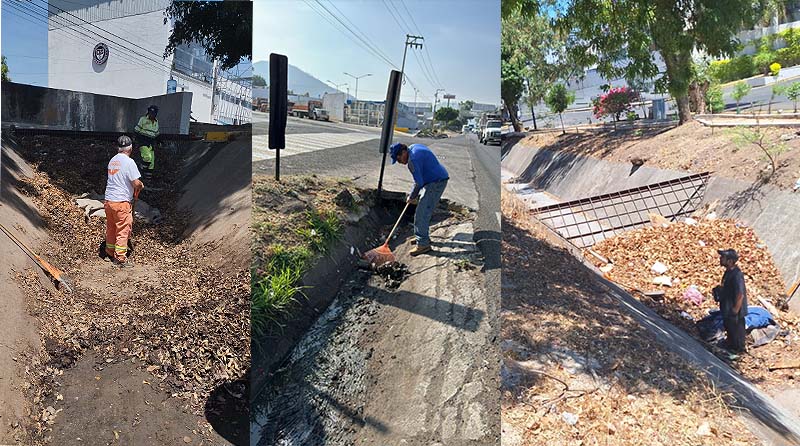 Brigadas de prevención continúan limpieza de drenes y alcantarillas en Morelia