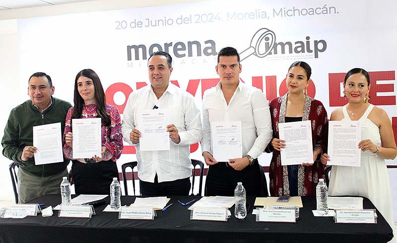 IMAIP y MORENA suman esfuerzos mediante firma de Convenio de Colaboración