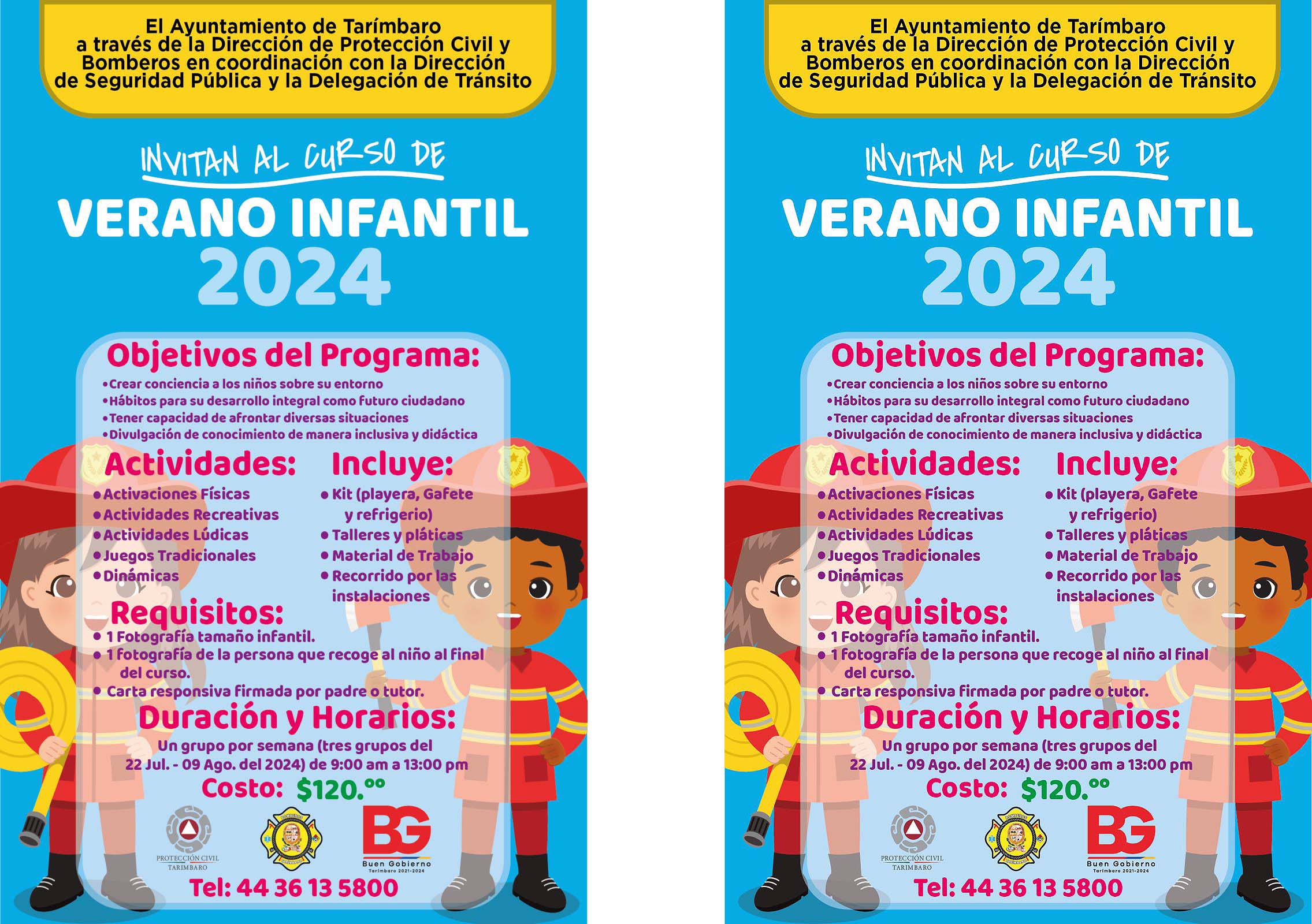 El Buen Gobierno de Tarímbaro invita a la niñez tarimbarense al Curso de Verano 2024
