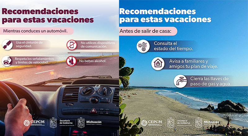 ¿Vas a salir de vacaciones? Sigue estas recomendaciones de PC estatal