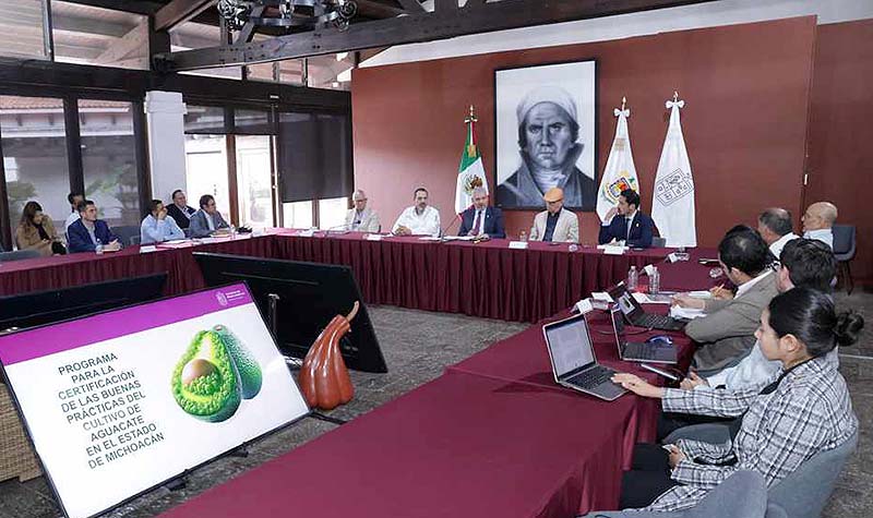 Bedolla presenta a APEAM certificación voluntaria para evitar deforestación por cultivo de aguacate