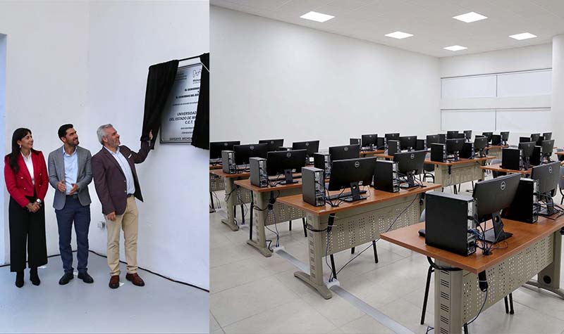 Inaugura Bedolla centro de cómputo de la Universidad de la Ciénega