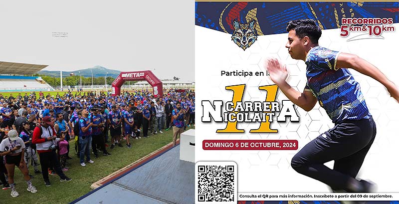 ¡Listas y listos! La tradicional Carrera Atlética Nicolaita se realizará el próximo 6 de octubre