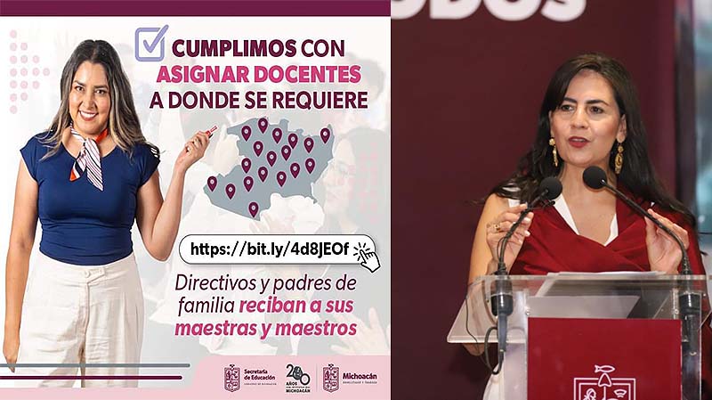 En gobierno de Bedolla se han asignado 3 mil 400 plazas a nuevos docentes: SEE