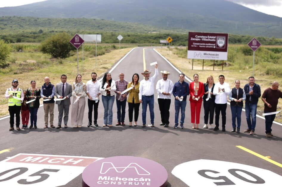 Inaugura Bedolla rehabilitación carretera Zacapu-Villachuato; se invirtieron 201 mdp