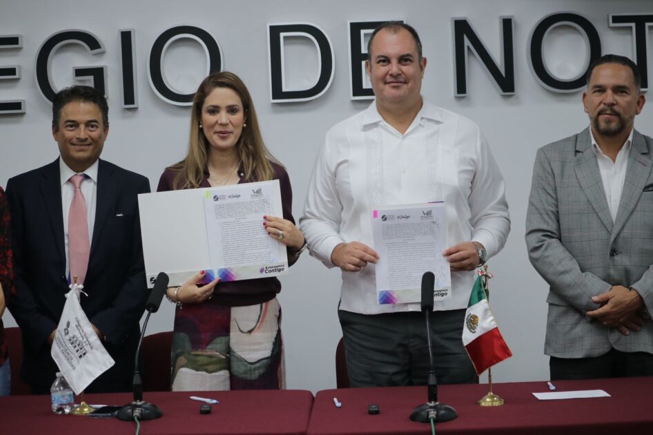 CEDH Michoacán y Colegio de Notarios, firman convenio de colaboración