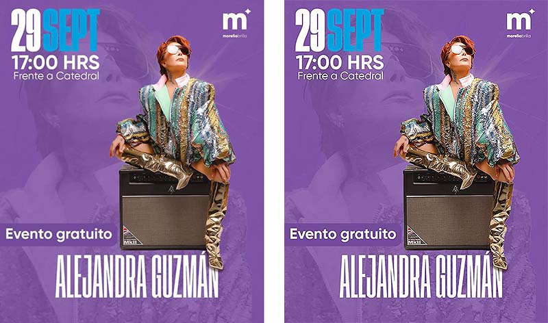 Gobierno de Morelia invita a disfrutar del concierto de Alejandra Guzmán