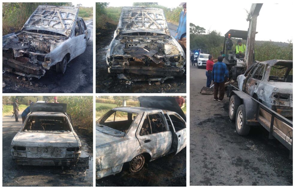 Por fuga de combustible se incendia vehículo en Tarímbaro