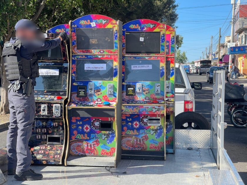 En 10 meses, SSP y FGE han decomisado más de 2 mil máquinas tragamonedas