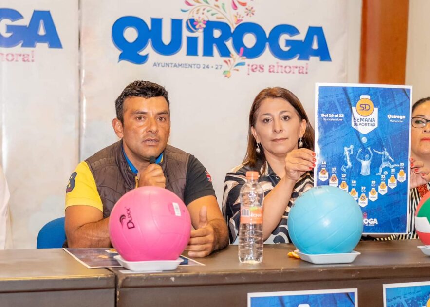 Anuncian Semana Deportiva en Quiroga en conmemoración de la Revolución Mexicana y el Día Internacional de la Eliminación de la Violencia contra las Mujeres y las Niñas