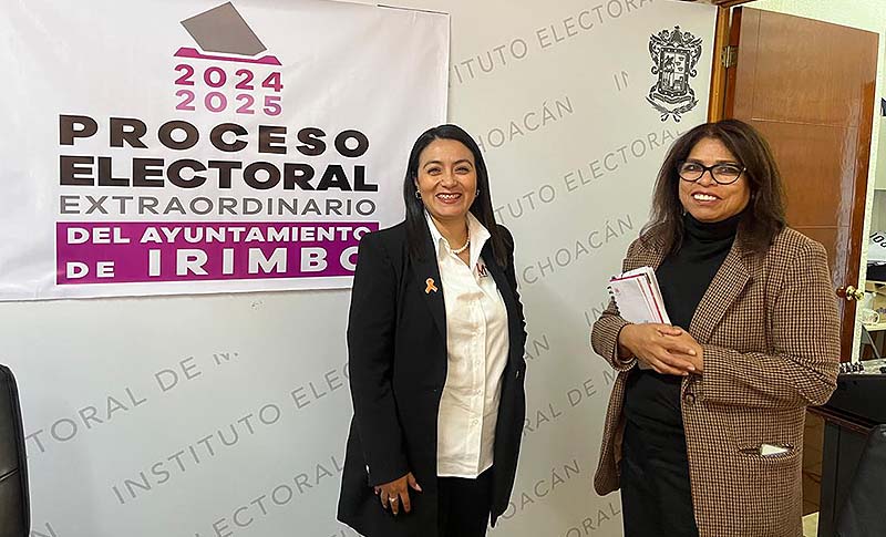Garantiza IEM trabajo profesional e imparcial en Irimbo: Carol Arellano