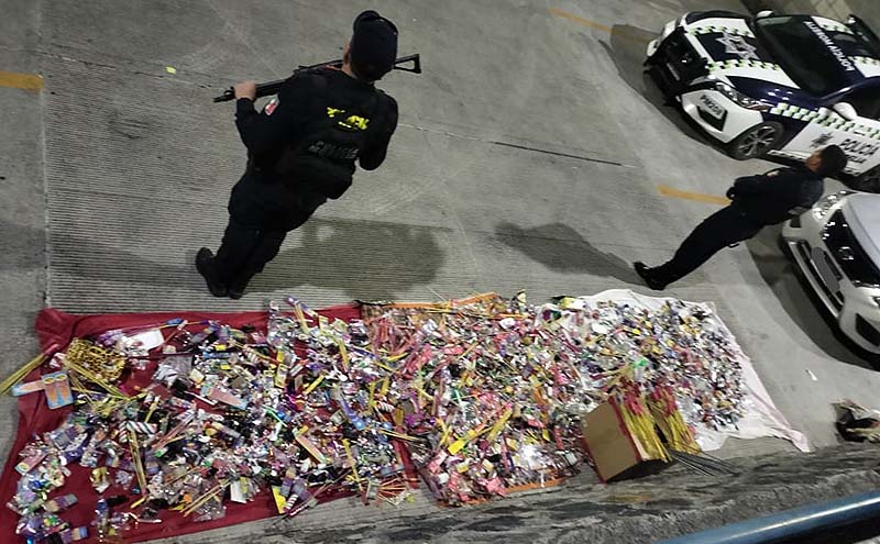 Asegura Policía Morelia pirotecnia en colonias de la capital