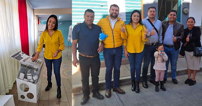 Susy Ruiz vota en Tzintzingareo; se dice contenta y entusiasmada