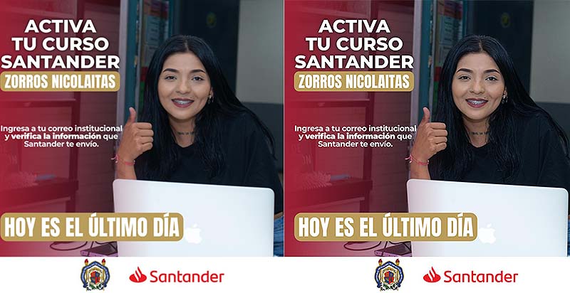 Hoy, último día para activar tu Curso Santander “Zorros Nicolaitas”; no te quedes fuera