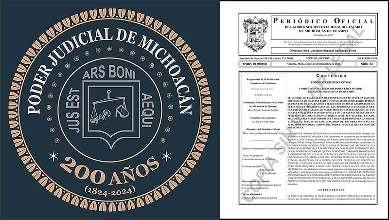 Publica el Comité de Evaluación del Poder Ejecutivo la convocatoria para magistrados y jueces del Poder Judicial