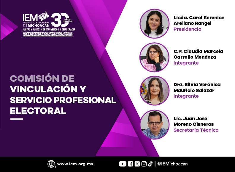 Así quedó la integración de las nuevas comisiones y comités del Instituto Electoral de Michoacán para el 2025