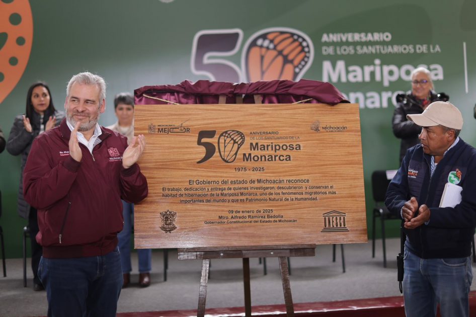 Reitera Bedolla compromiso irrenunciable con la Mariposa Monarca